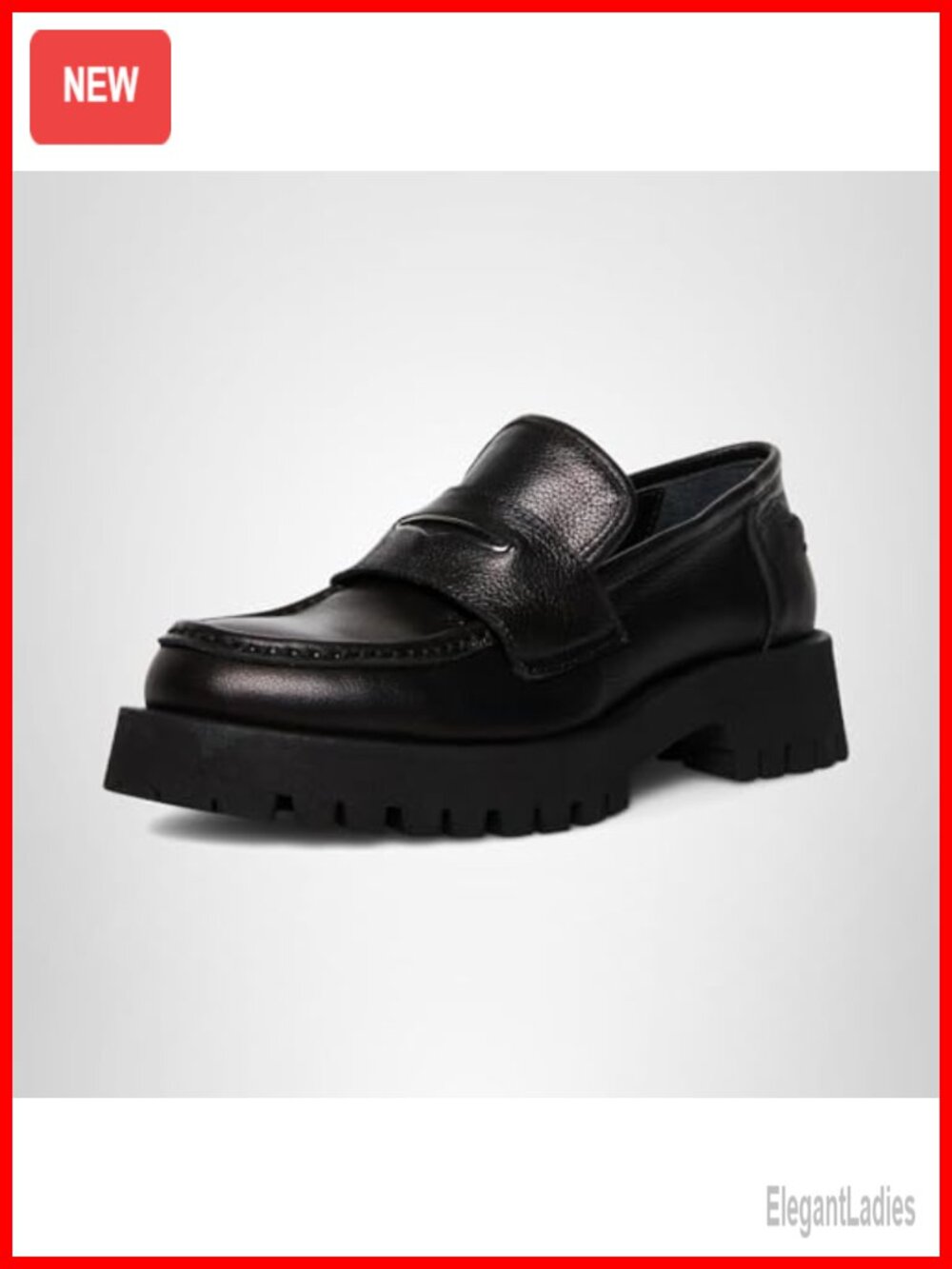 Steve Madden Lawrence Leather Loafers with Hardware, 1.5" Heel
